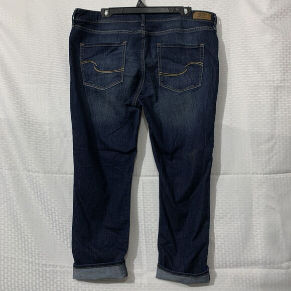 Levi’s Signature Modern Slim Cuffed Ankle Cropped Jeans Womens 18 Waist 34 - Picture 4 of 6